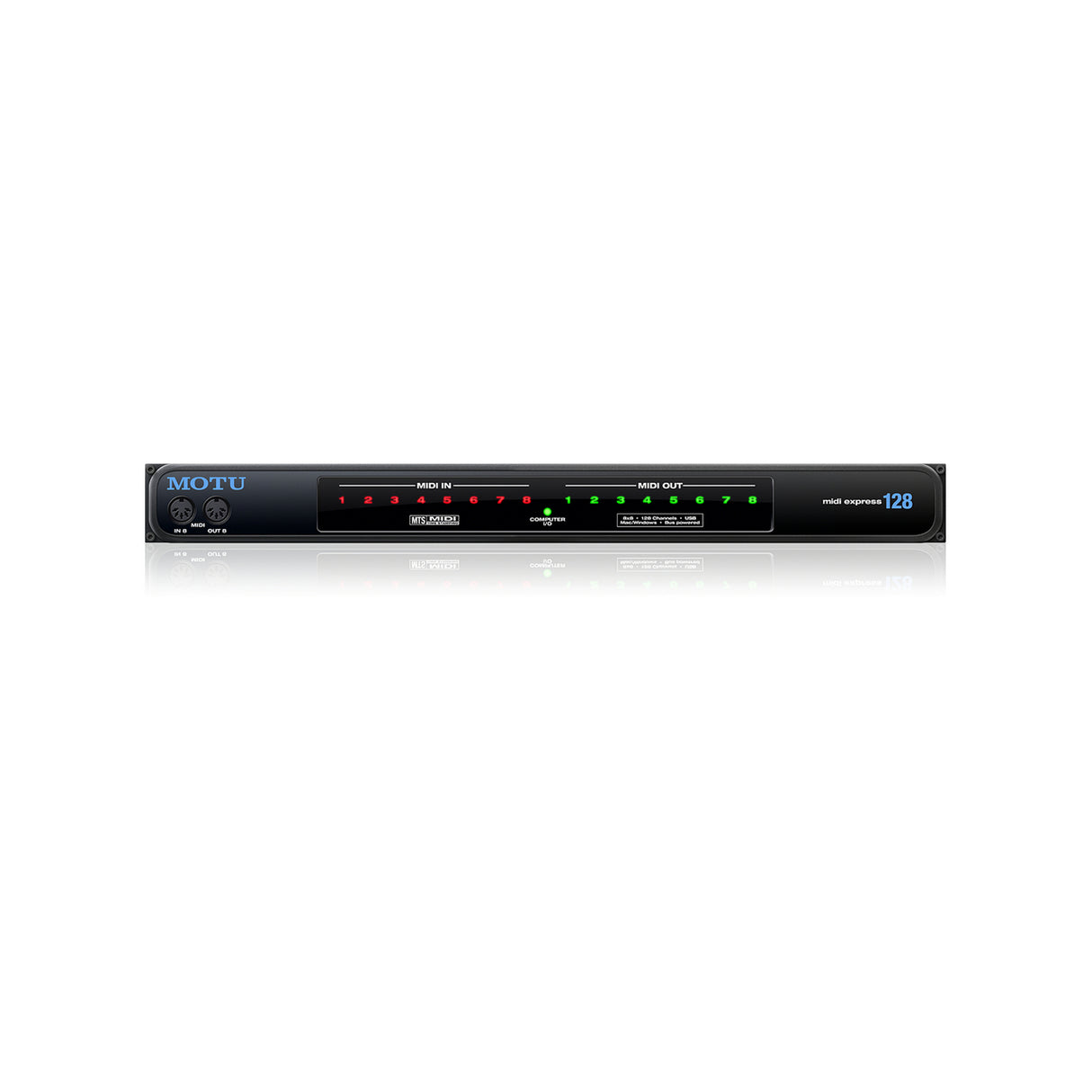 MOTU MIDI Express 128 8 In 9 Out MIDI Interface for Mac and Windows
