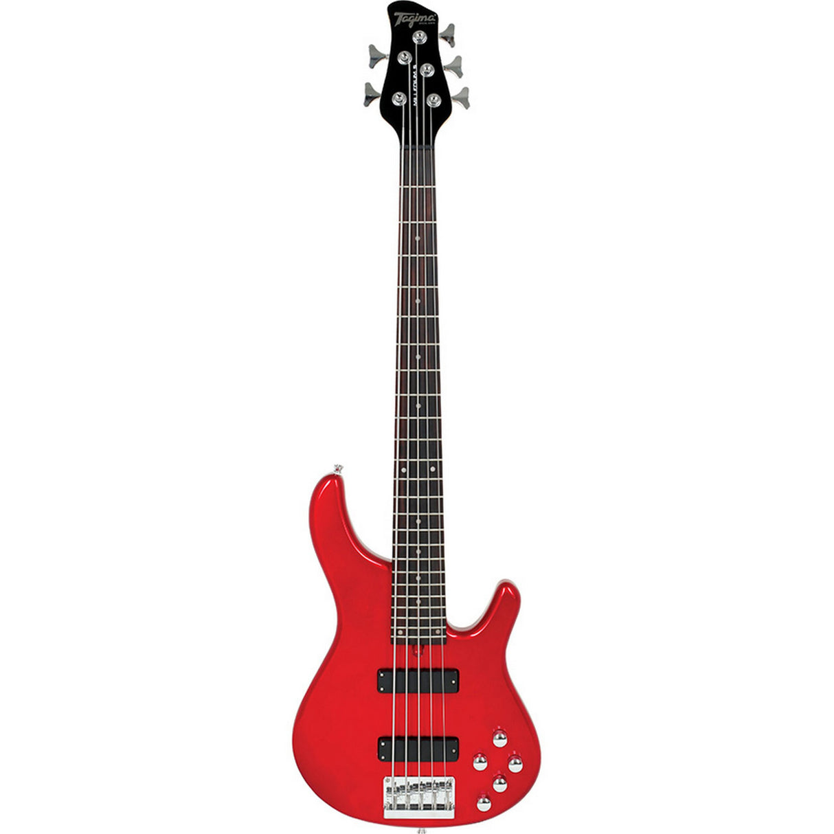 Tagima Millenium 5 String Bass Guitar, Metallic Red