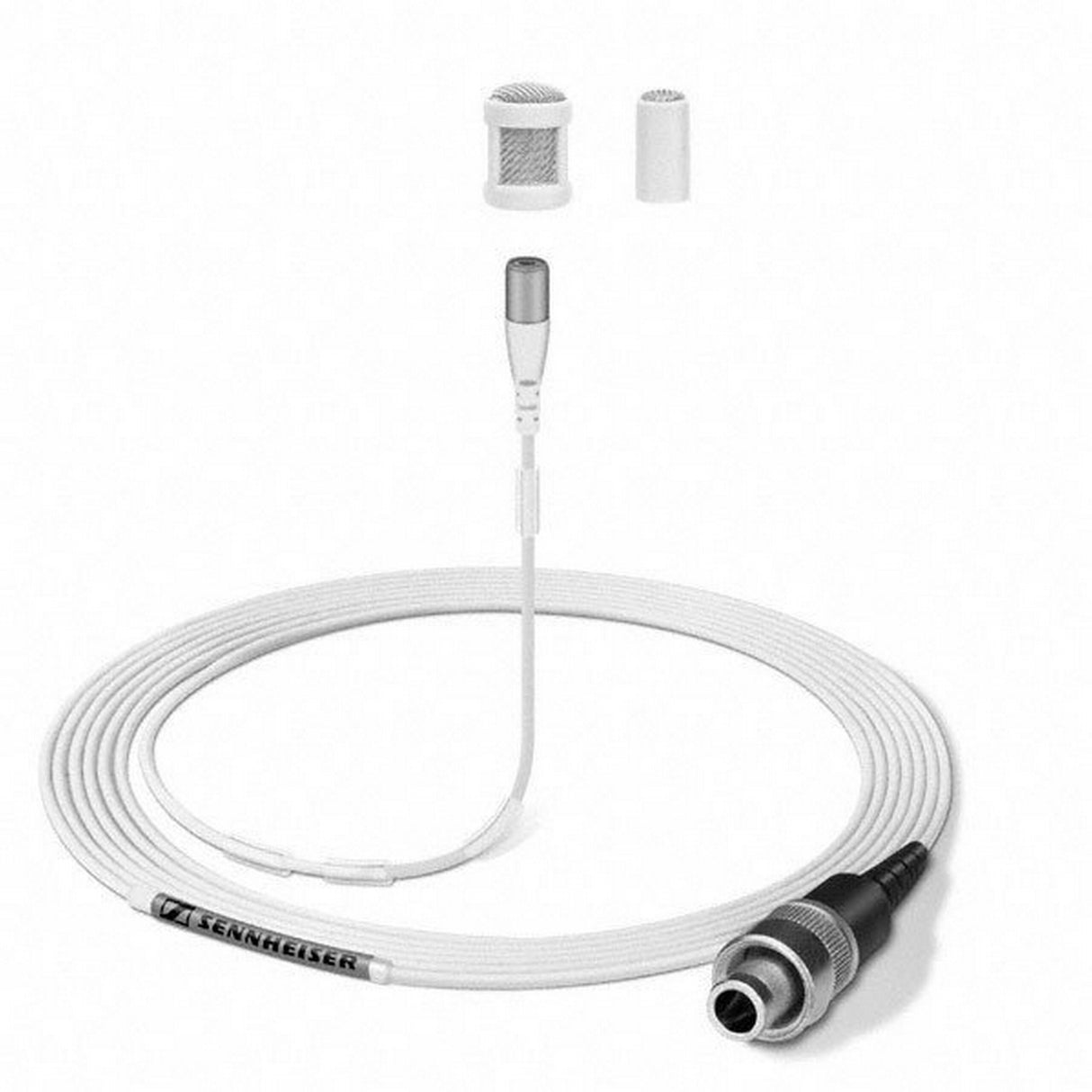 Sennheiser MKE 1-4-1 Miniature Omni-Directional Clip-On Lavalier Microphone with 3-Pin SE Connector, White