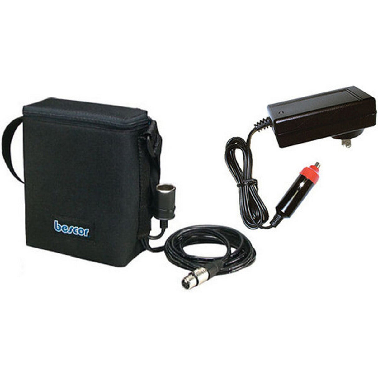 Bescor MM-9XLRATM 12V/9A SLA Battery Pack with 4-Pin XLR and Auto Charger