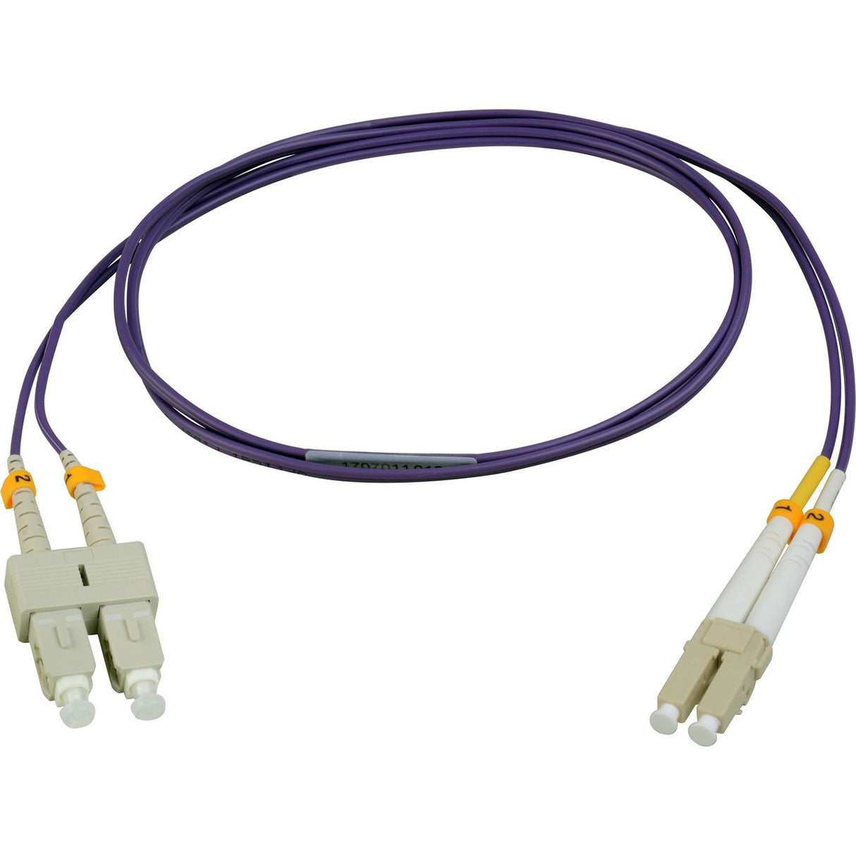 Camplex MMDM4-LC-SC-001 1 Meter Duplex LC to SC Fiber Patch Cable Purple