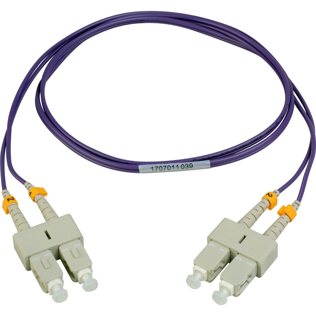 Camplex MMDM4-SC-SC-001 1 Meter Duplex SC to SC Fiber Patch Cable Purple