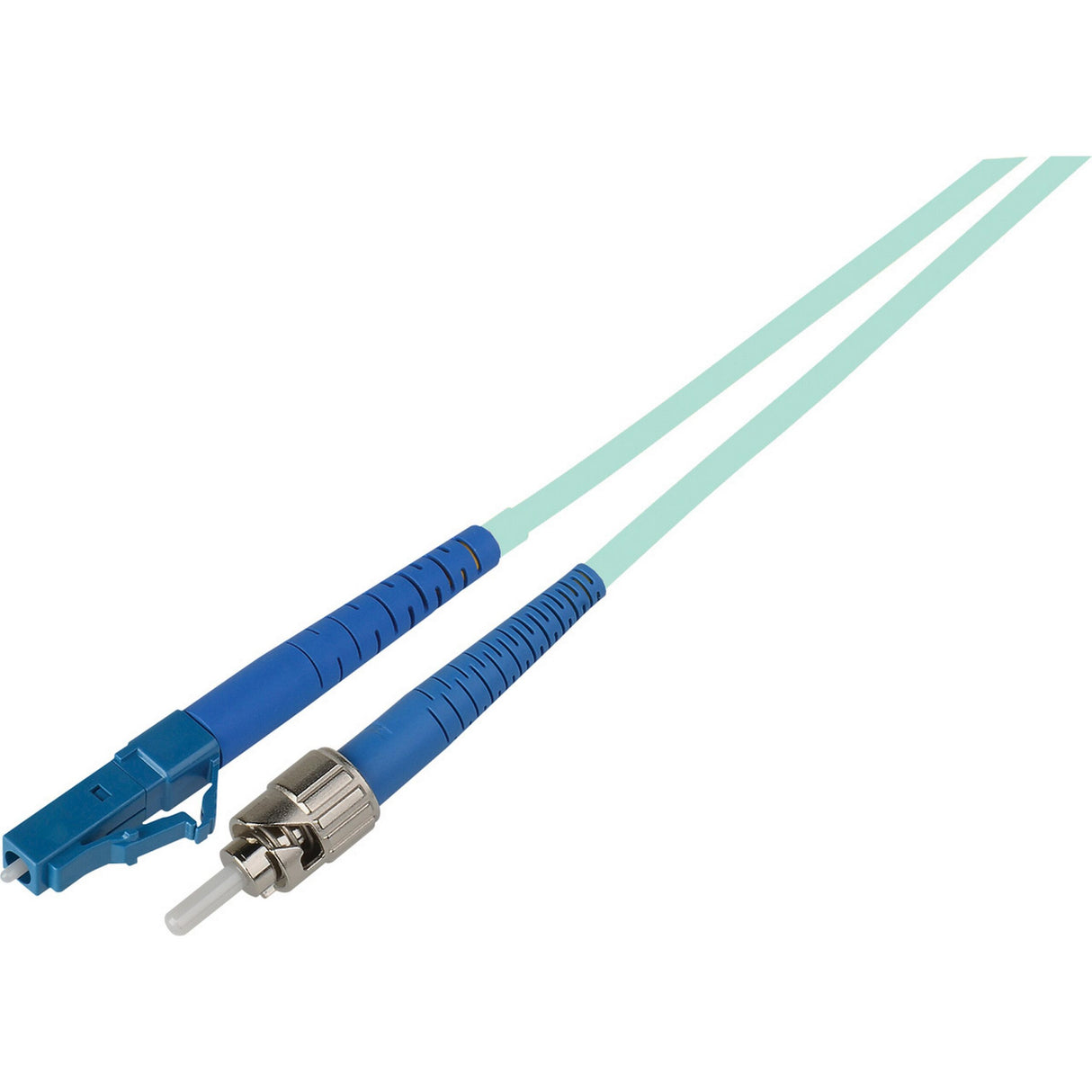 Camplex 1-Meter 50/125 Fiber Optic Patch Cable Multimode Simplex ST to LC, 10-Gig Aqua