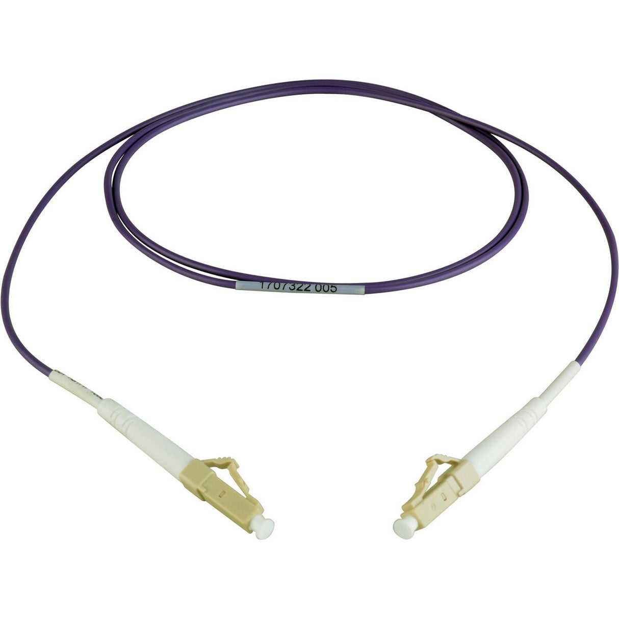 Camplex MMSM4-LC-LC-001 1 Meter Simplex LC to LC Fiber Patch Cable Purple