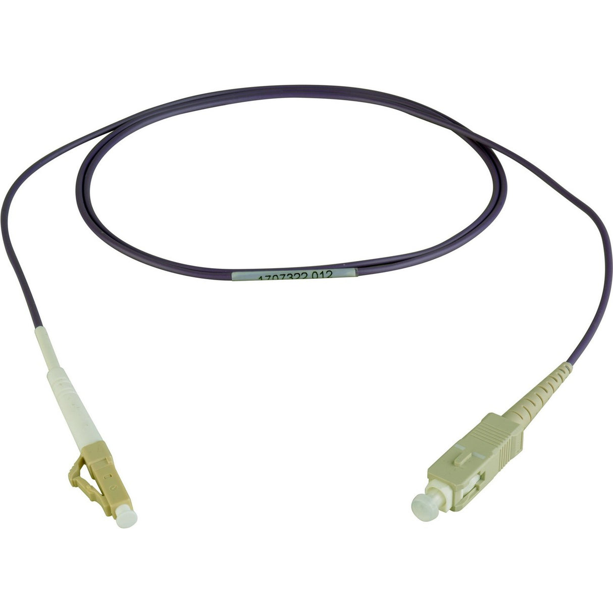 Camplex MMSM4-LC-SC-001 1 Meter Simplex LC to SC Fiber Patch Cable Purple