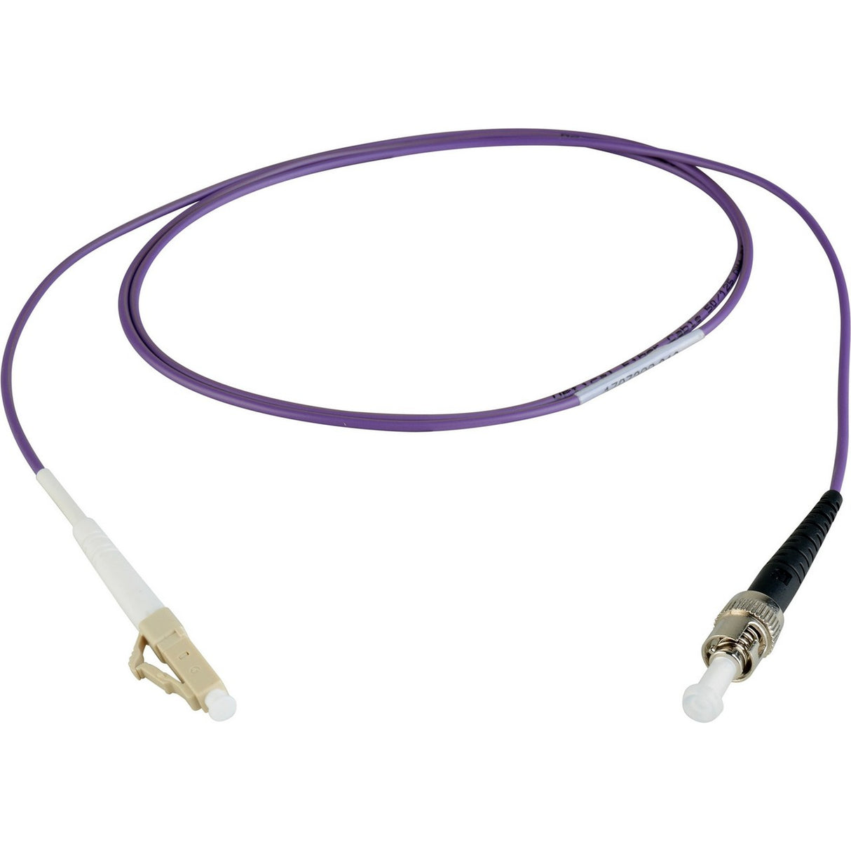 Camplex MMSM4-LC-ST-001 1 Meter Simplex LC to ST Fiber Patch Cable Purple