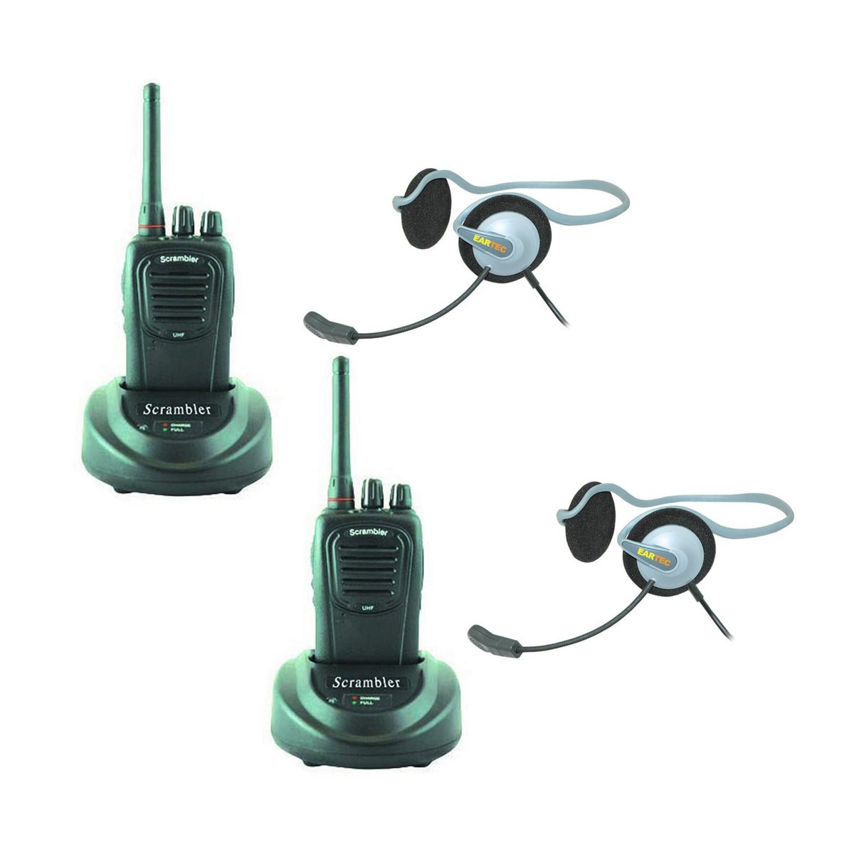 Eartec MOSC2000IL 2 SC-1000 Radios with Monarch Inline PTT Headsets