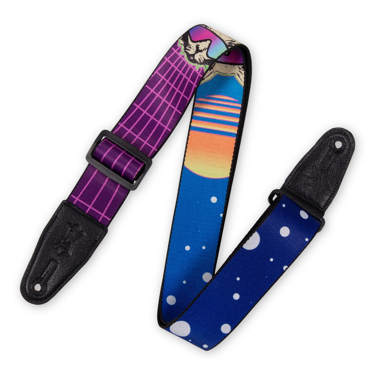 Levy's Polyester Guitar Strap Cyber Cat