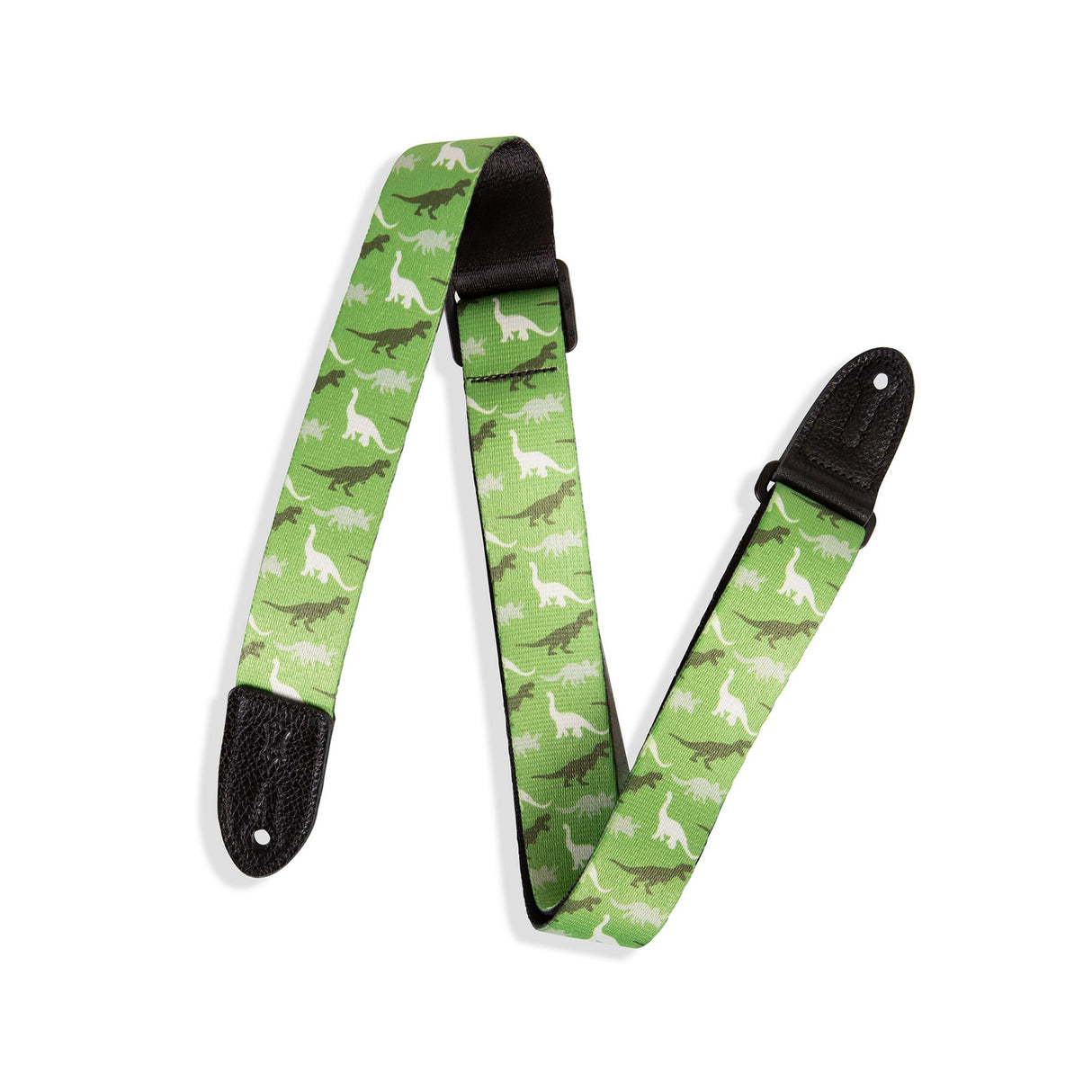 Levy's Dinosaur Guitar Strap, Green, White, Camo