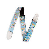 Levy's Unicorns Guitar Strap, Light Blue, White, Multi