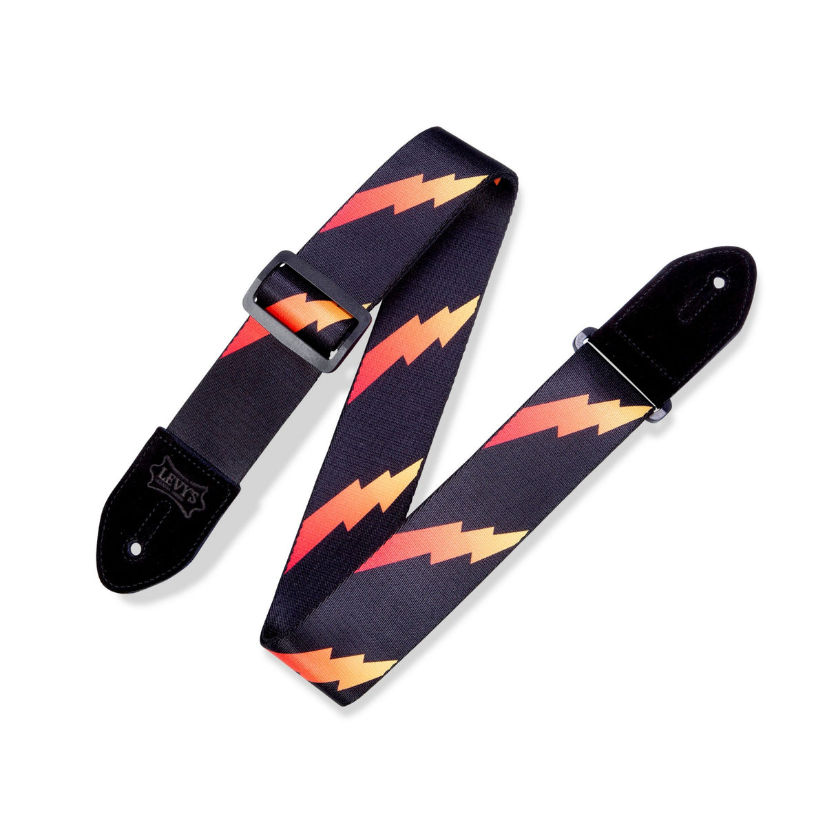 Levy's 2-Inch Print Guitar Strap on Polyester with Suede Leather Ends