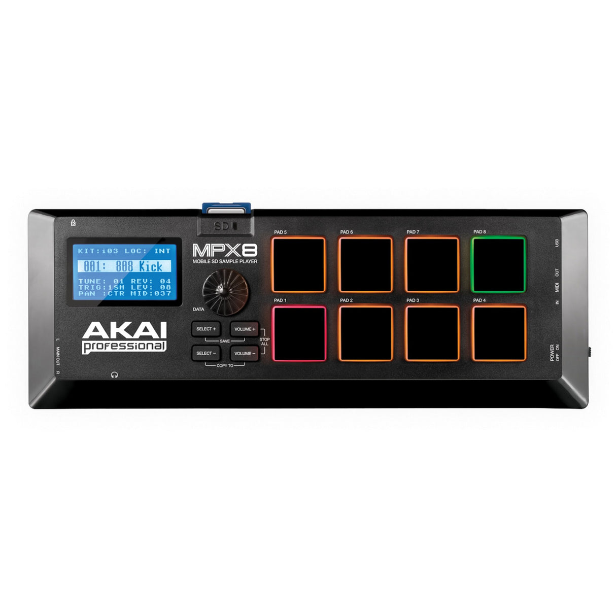Akai Professional MPX8 SD Card Sample Player/MIDI Controller