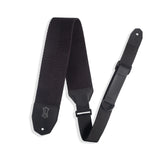 Levy's Right Height Wide Cotton Guitar Strap, Black