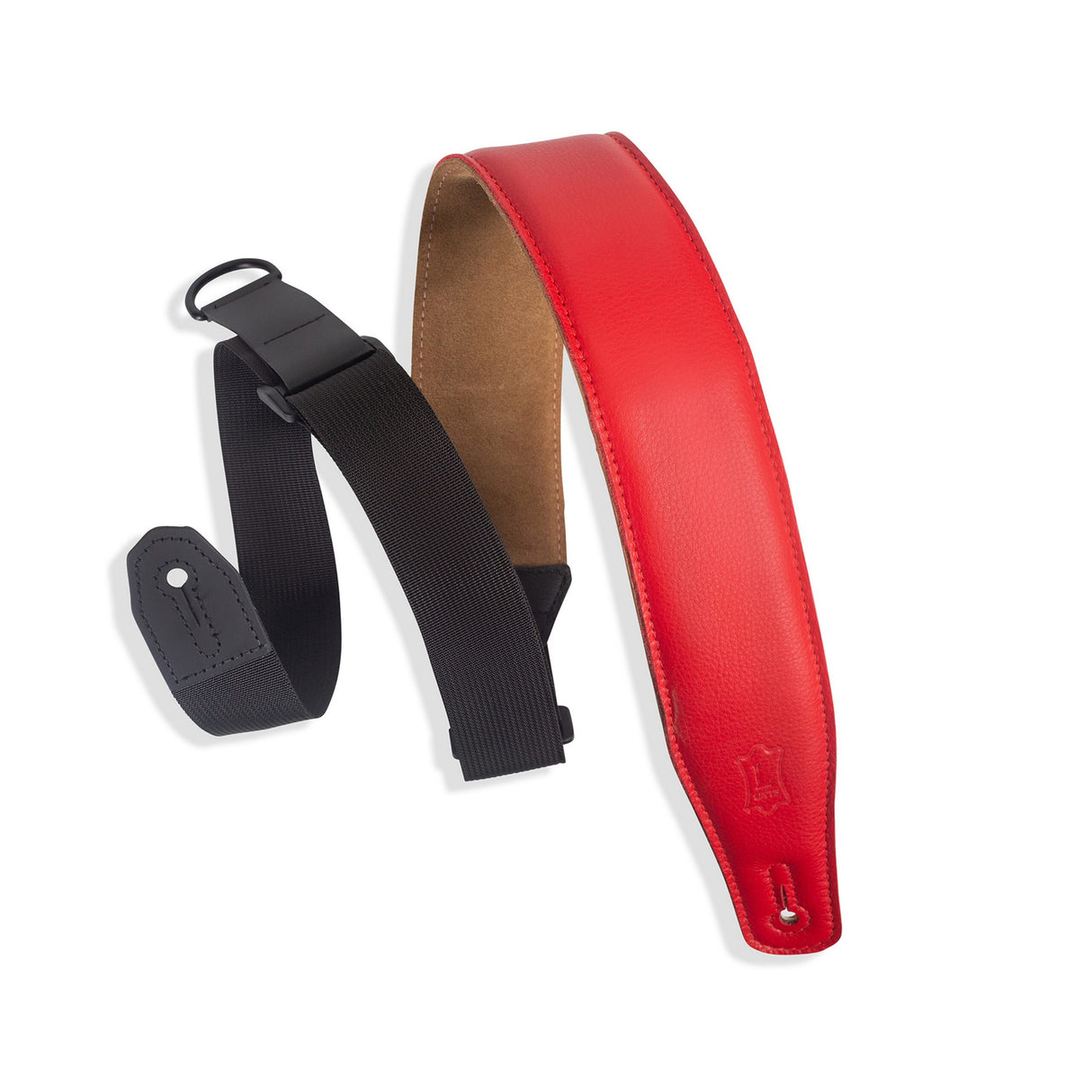 Levy's Right Height Garment Padded Guitar Strap, Red