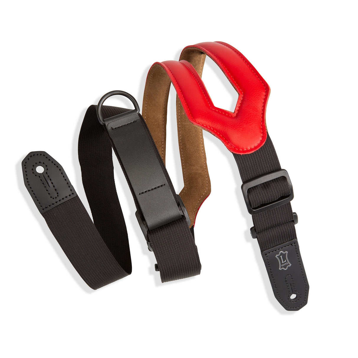 Levy's Right Height Ergonomic Padded Guitar Strap, Red