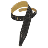 Levy’s 2 1/2-Inch Suede Leather Guitar Strap Tooled In A Skulls Design - accessories