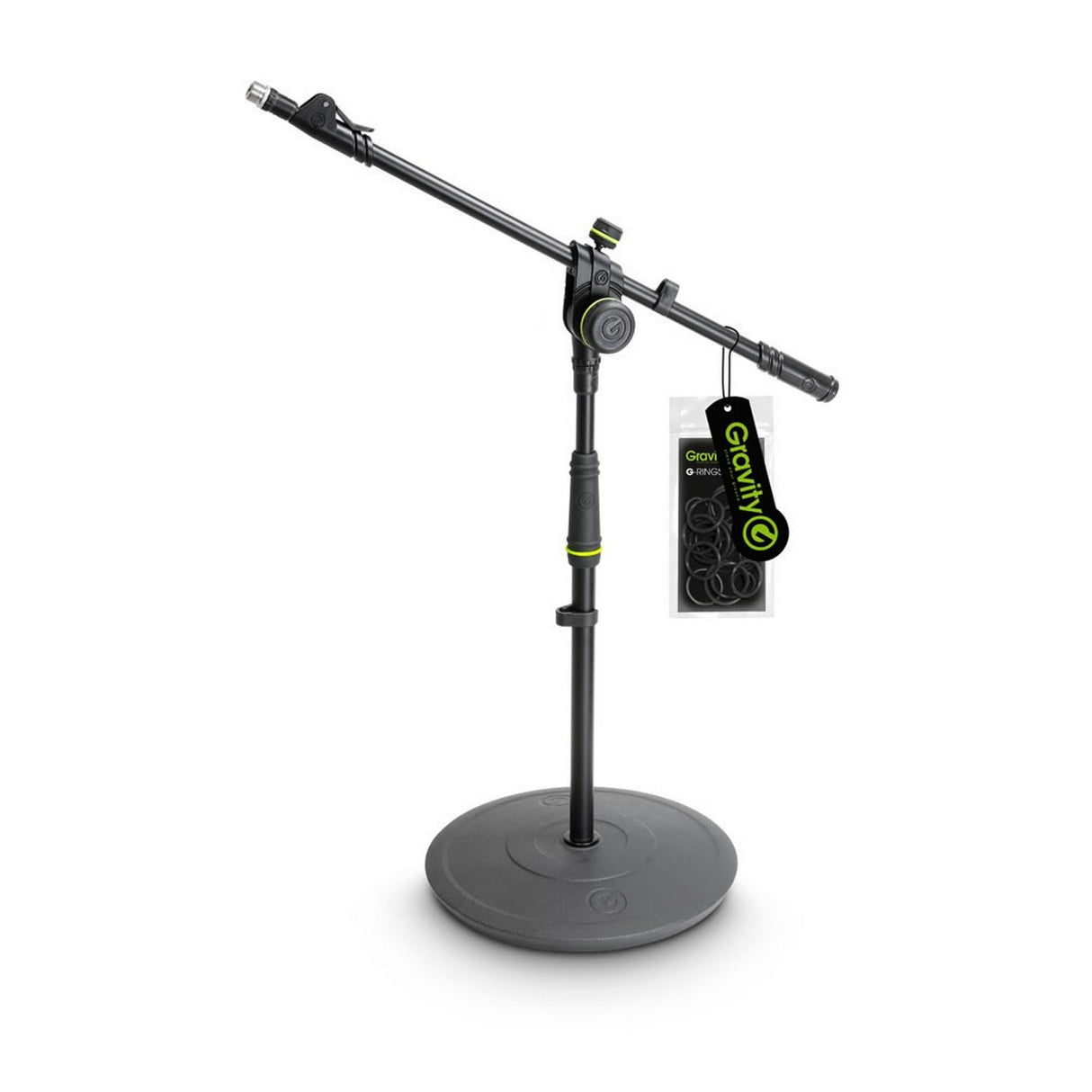 Gravity MS 2222 B Short Microphone Stand with Round Base Telescoping Boom