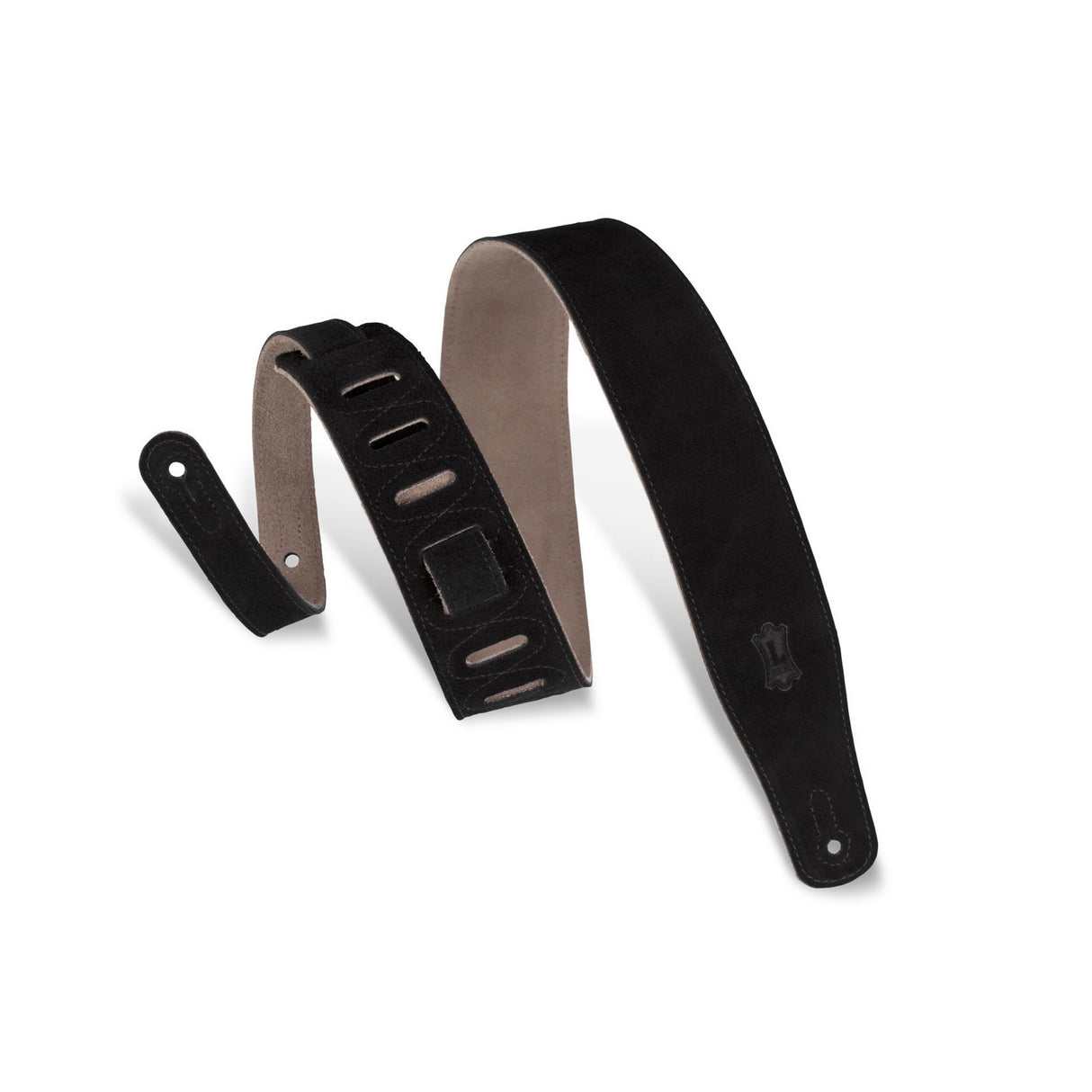 Levy's Classic Standard Suede Guitar Strap, Black