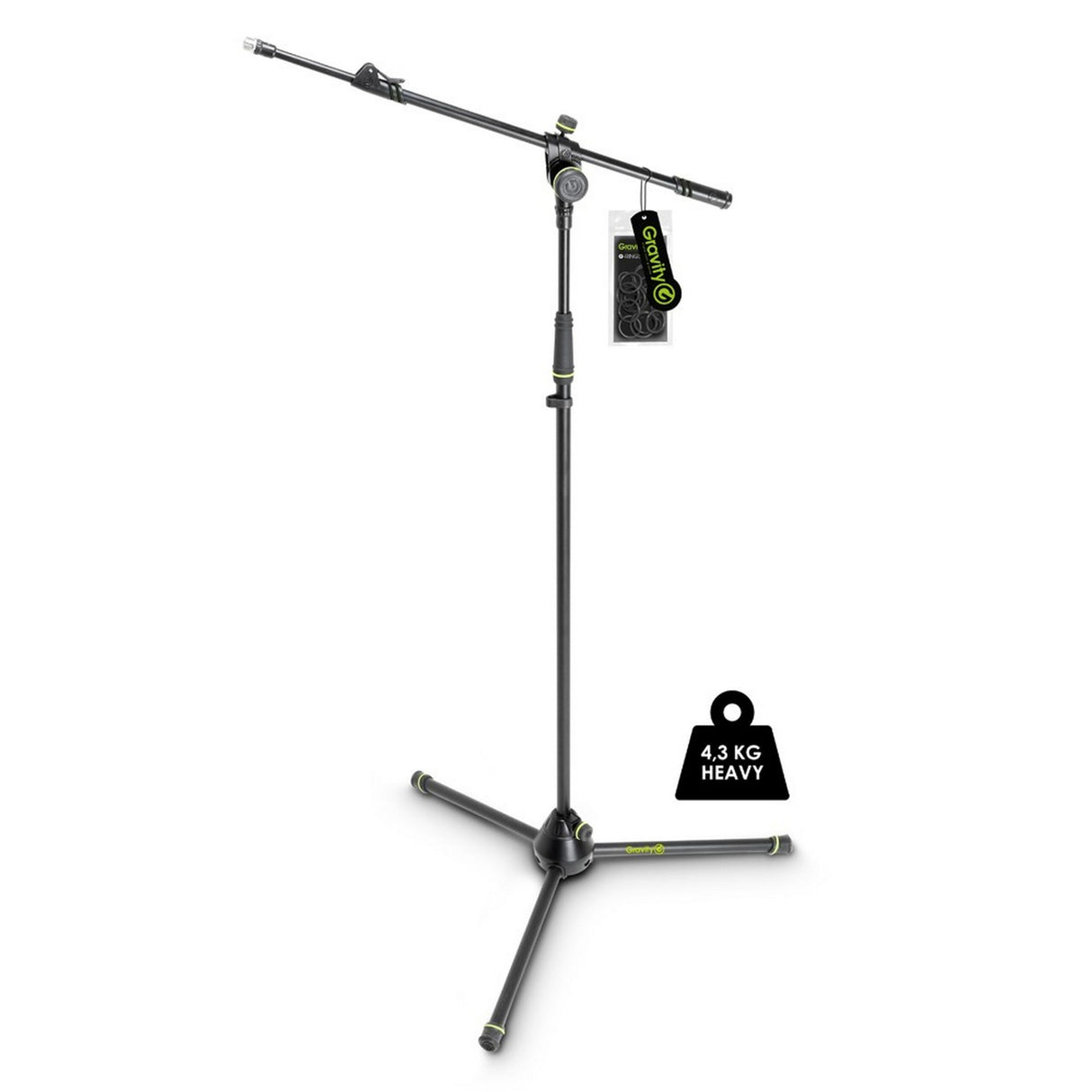 Gravity MS 4322 HDB Heavy Duty Microphone Stand, Tripod, 2-Point Telescopic Boom