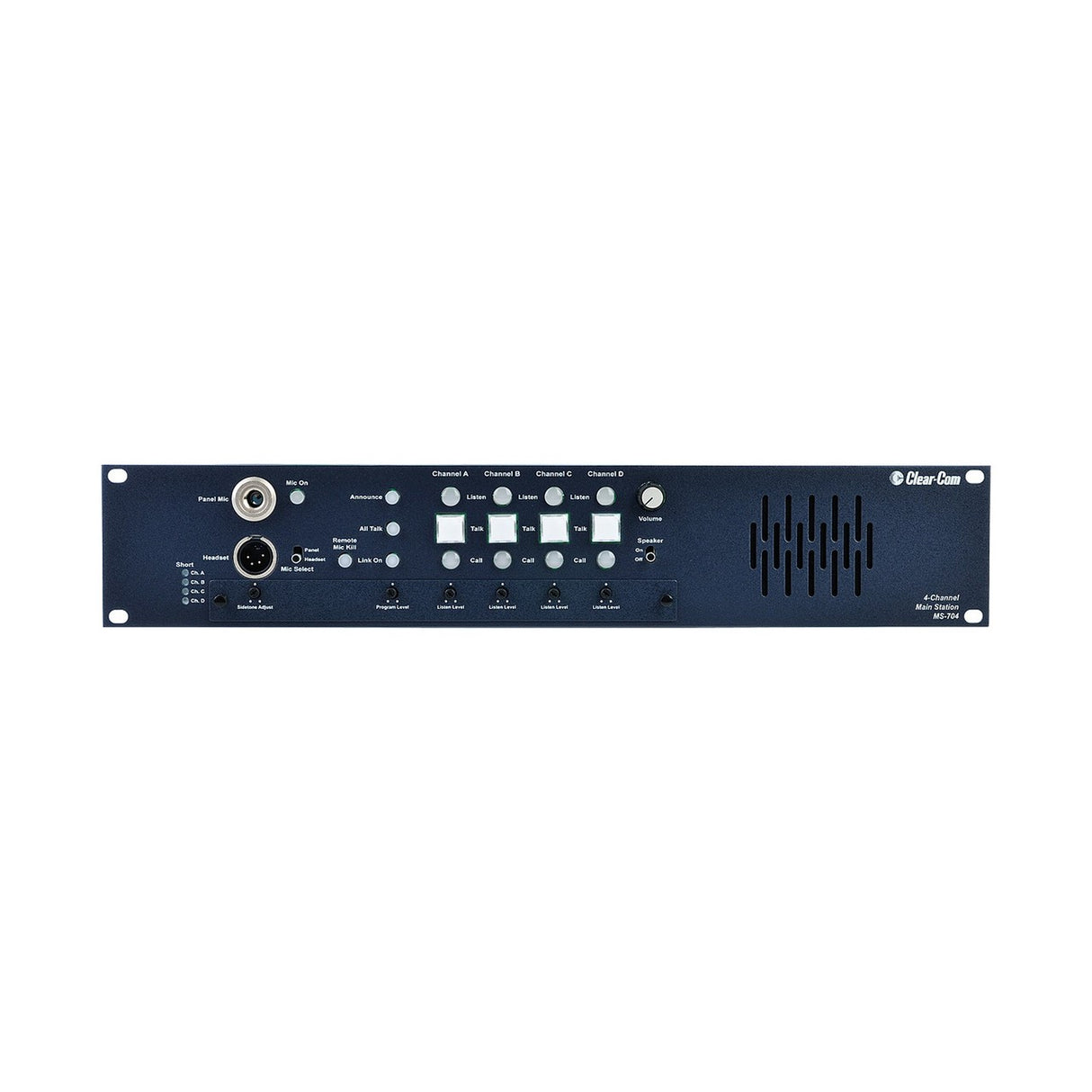 Clear-Com MS-704 | 4 Channel Headset Speaker Main Station Intercom