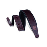 Levy's 3-Inch Signature Series Garment Leather Guitar Strap, Burgundy