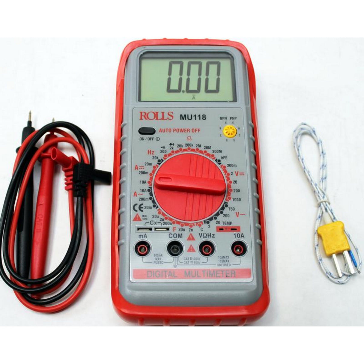 Rolls MU118 Digital Multimeter with Frequency Measurement/Temperature Sensor