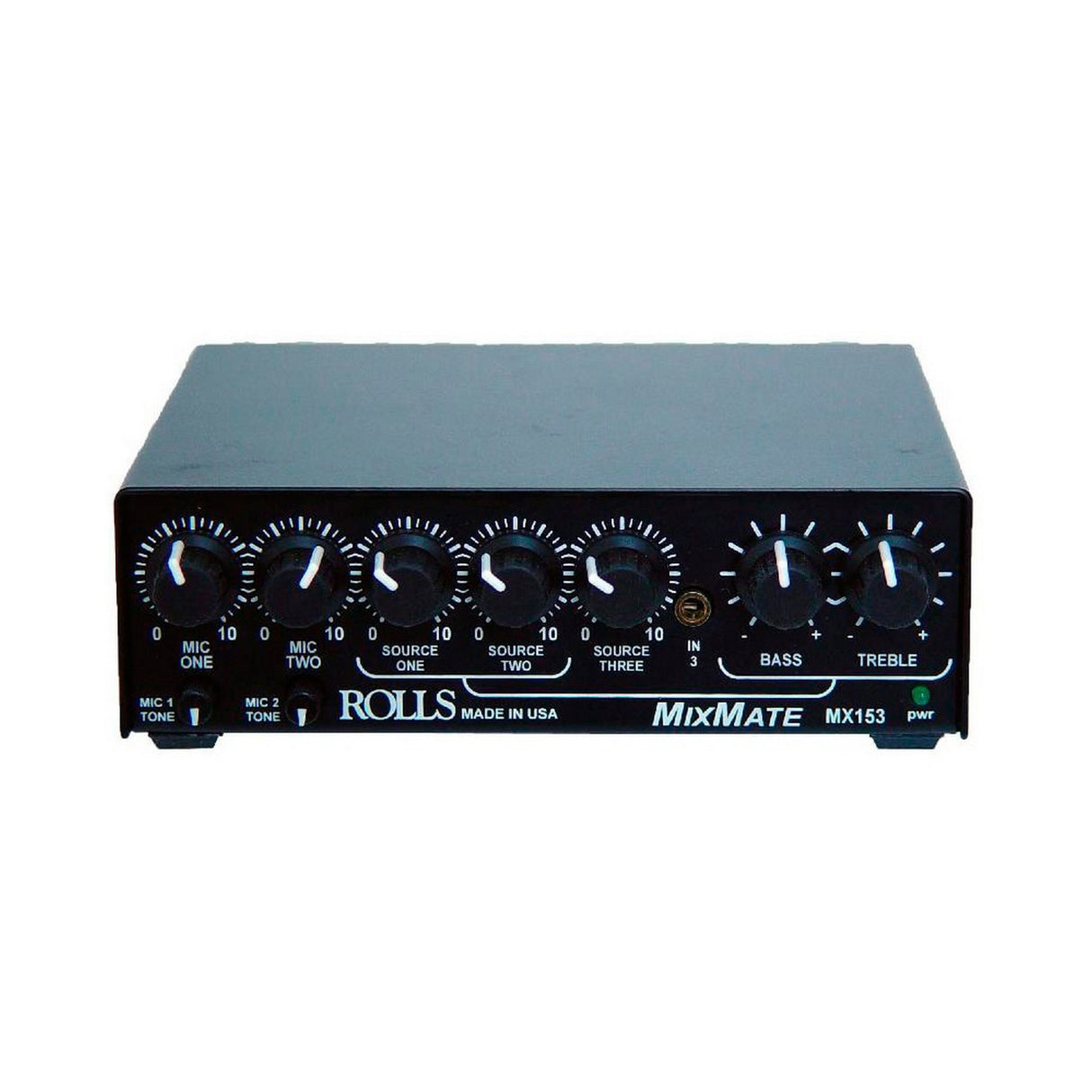 Rolls MX153 MixMate 1/2RU 2 Mic and 3 Stereo Source Mixer with PS27
