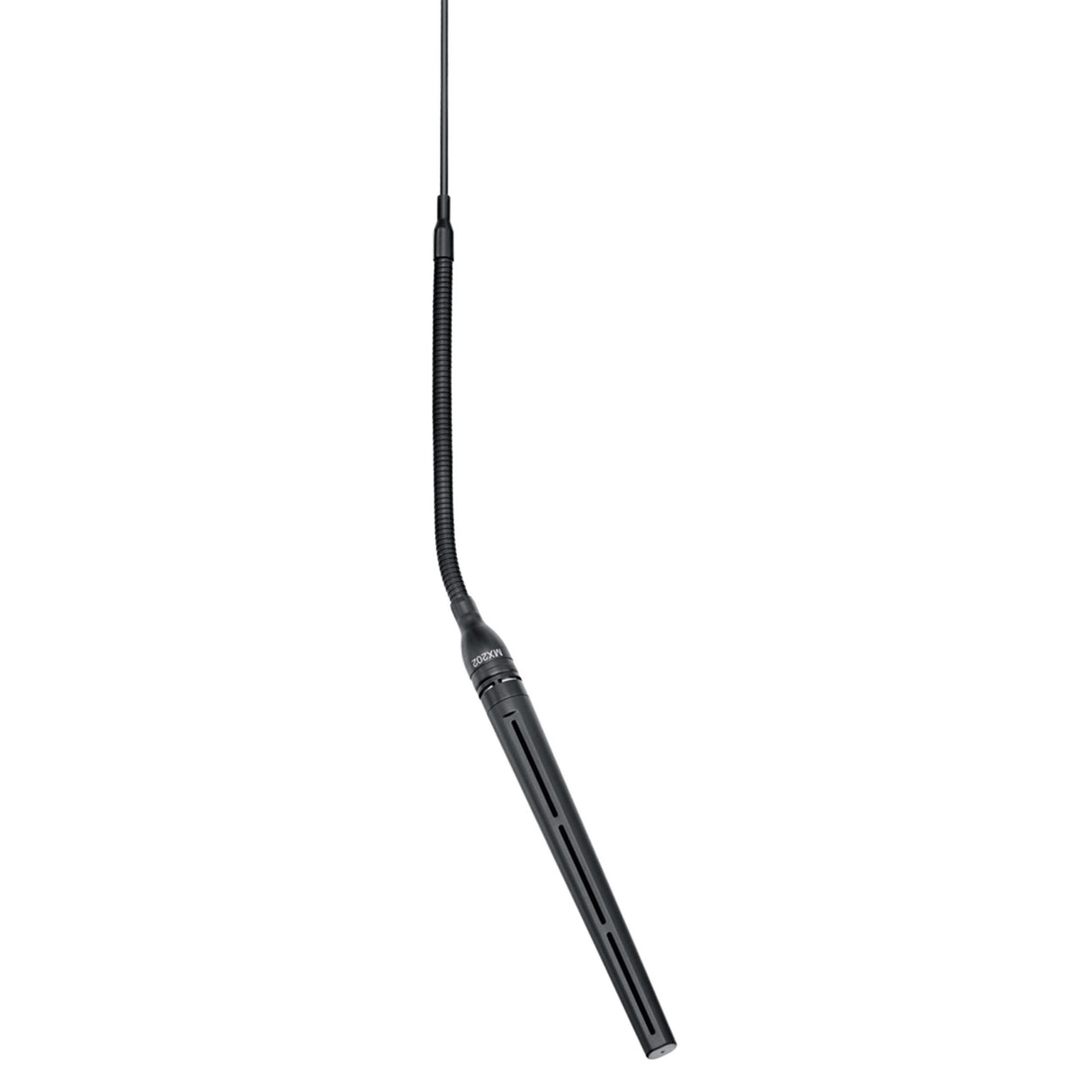 Shure MX202BP/MS Microflex Cardioid Overhead Condenser Microphone with Backplate Preamp, Black, 3-Pin XLR Connector