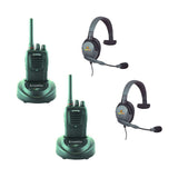 Eartec MX4GS2000I 2 SC-1000 Radios with Max 4G Single Inline PTT Headsets