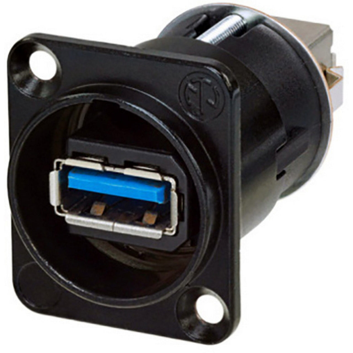 Neutrik NAUSB3-B Feed Through USB 3.0 Compatible Adapter, Reversible, Black