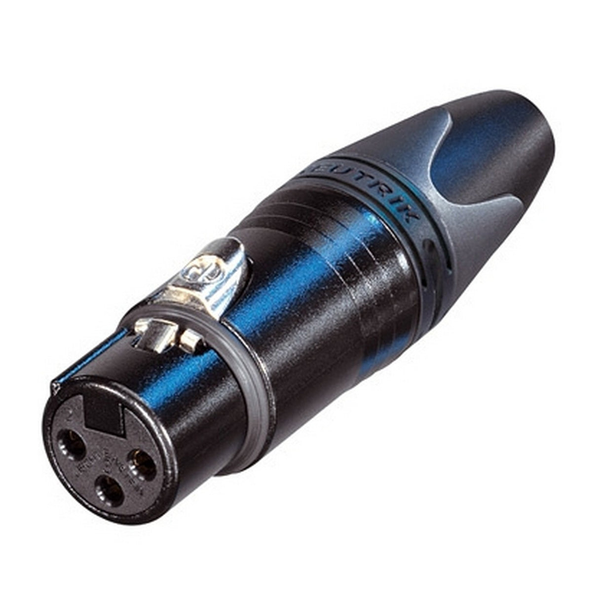 Neutrik NC3FXX-BAG 3 Pole Female XLR Cable Connector with Black Metal Housing and Silver Contacts