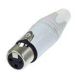 Neutrik NC3FXX-WT 3 Pole Female XLR Cable Connector with White Painted Housing (Used) - used