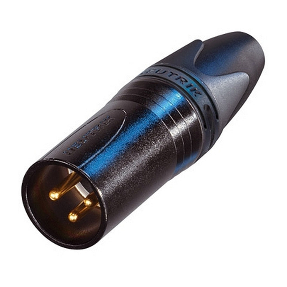 Neutrik NC3MXX-B 3 Pole Male XLR Cable Connector with Black Metal Housing and Gold Contacts