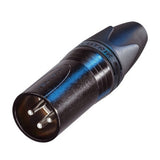 Neutrik NC3MXX-BAG 3 Pole Male XLR Cable Connector with Black Metal Housing and Silver Contacts (Used) - used
