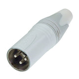 Neutrik NC3MXX-WT 3 Pole Male XLR Cable Connector with White Painted Housing (Used) - used