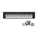 Yamaha NP32B KIT | 76 Key Mid Level Piaggero Portable Digital Piano Black with SK D2