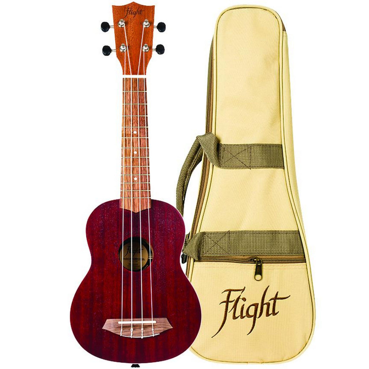 Flight NUS380 CORAL Flight Soprano Ukulele Gemstone Series, Coral