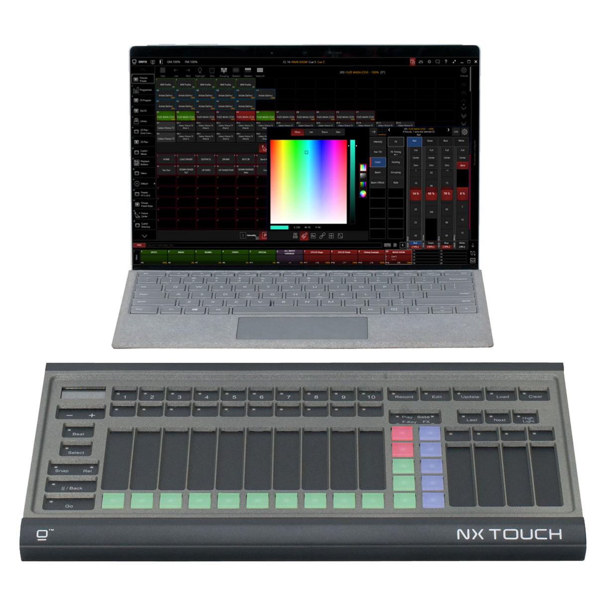 Obsidian Control NX Touch Plug-and-Play 14 Fader DMX Console