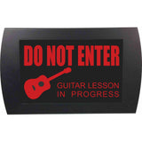 American Recorder OAS-2006M-RD "GUITAR LESSON" LED Lighted Sign, Red