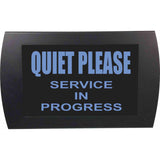 American Recorder OAS-2008M-BL "QUIET PLEASE - SERVICE IN PROGRESS" LED Lighted Sign, Blue
