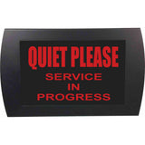 American Recorder OAS-2008M-RD "QUIET PLEASE - SERVICE IN PROGRESS" LED Lighted Sign, Red