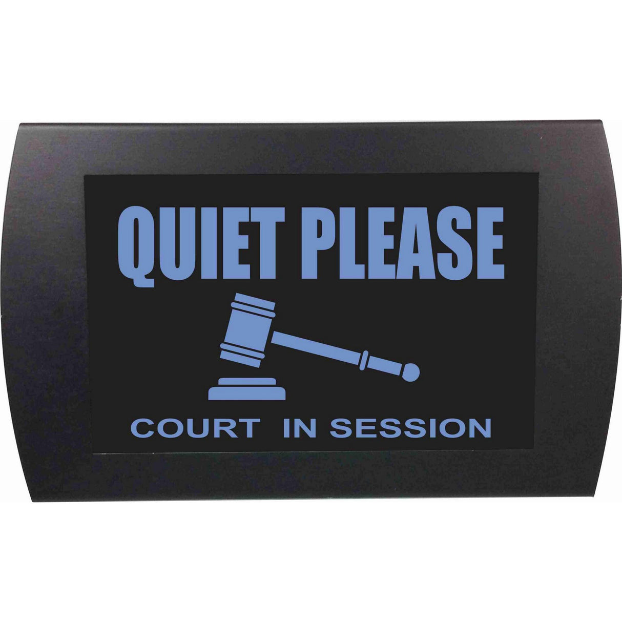 American Recorder OAS-2009M-BL "QUIET PLEASE - COURT IN SESSION" LED Lighted Sign, Blue