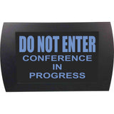 American Recorder "DO NOT ENTER - CONFERENCE IN PROGRESS" LED Lighted Sign, Blue