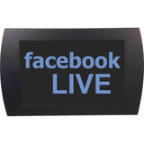 American Recorder OAS-2012M-BL "FACEBOOK LIVE" LED Lighted Sign, Blue