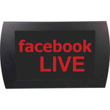 American Recorder OAS-2012M-RD "FACEBOOK LIVE" LED Lighted Sign, Red