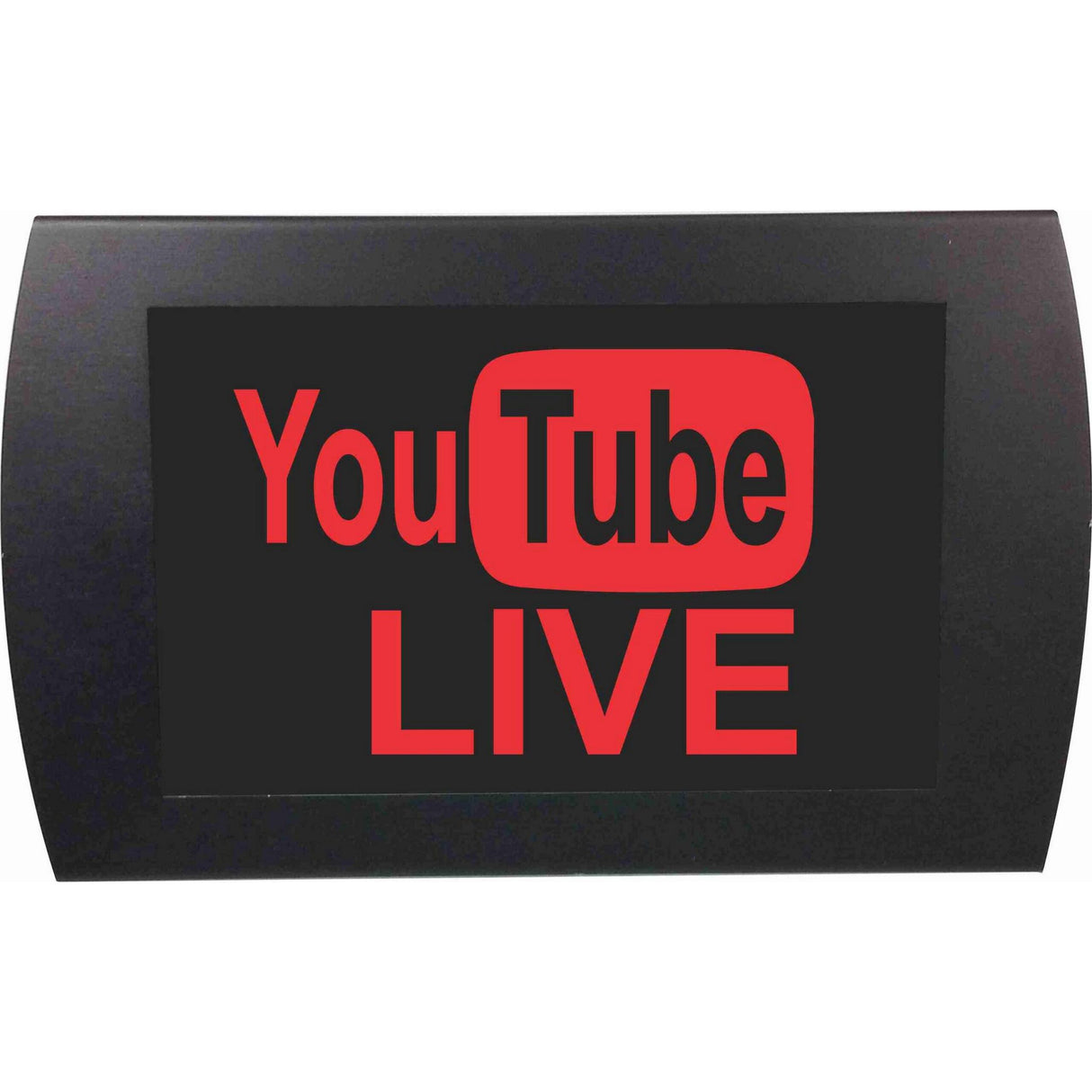 American Recorder "YOUTUBE LIVE" LED Lighted Sign, Red