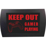 American Recorder "GAMER PLAYING" LED Lighted Sign, Red