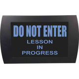 American Recorder OAS-2019M-BL "DO NOT ENTER - LESSON" LED Lighted Sign, Blue