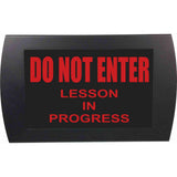 American Recorder "DO NOT ENTER - LESSON" LED Lighted Sign, Red