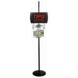American Recorder OAS-2030M-RD/KIT "TIPS GREATLY APPRECIATED" LED Lighted Sign with Tip Pail, Red